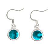 Bottled Up Designs color dot earrings with sterling silver hooks add eco-friendly sparkle.
