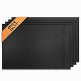 Botyboty bar mats 18x12, black rubber, non-slip surface protects countertops during bartending.