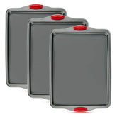Boxiki Kitchen nonstick baking sheets set for easy release and cleanup.