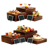 BoyMCowboy wooden buffet risers in 12x12x6 size for layered dessert displays.