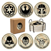 BOZICRE Wars coasters set with holder adds stylish protection for drinks.