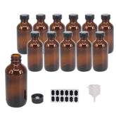 BPFY amber Boston bottle with black cap for secure vanilla extract storage.