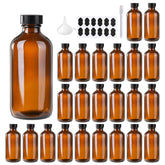 BPFY amber Boston bottle 4oz with cap preserves flavor for vanilla and oils.