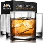 Bravario unbreakable-tritan whiskey glass shows poolside durability with crystal clarity