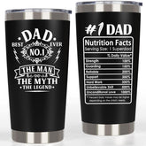 Breezy Valley Dad Tumbler front view showcases sleek stainless steel and gift-ready appeal.