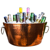 BREKX rose copper ice bucket with double-wall insulation for cold drinks.