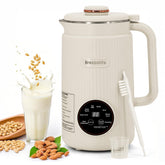 Brezzolife nut milk maker control panel and blades for smooth, creamy plant milk
