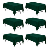 BRILLMAX hunter green tablecloth 60x102 on a 6ft rectangle table for a clean setup