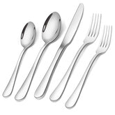 BRIOUT silverware set with mirror polish for 4-person dining.
