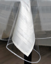 BRODER MFG. INC. Tablecloth Protector Crystal Clear Top for elegant dining and easy cleanup
