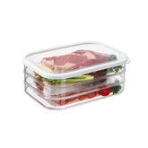 Bronkeeper stackable deli storage with a three-tier design for tidy fridge organization.