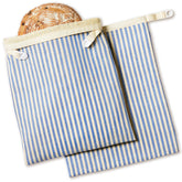 BRONYPRO beeswax bread bags open, showing extra-large capacity for two loaves