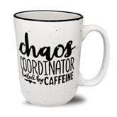 Brooke & Jess Designs chaos coordinator mug front view with bold message for motivation