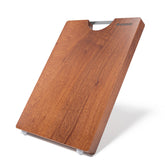 Brosisincorp Real Solid Sapele Cutting Board front view with large prep surface.
