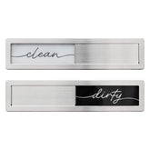 Brothers Bench clean-dirty magnet on dishwasher signals status at a glance.