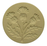 Brown Bag Thistle cookie stamp full view shows rustic impression for gifts