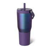 BrüMate Resa 35oz leakproof tumbler with Dark Aura handle for on-the-go sipping.