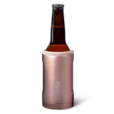 BrüMate BOTT’L glitter rose gold held, showing cold beer on the go.