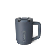 BrüMate Müv 15oz nightfall blue lid closeup showing OctaLock positions for secure sipping.