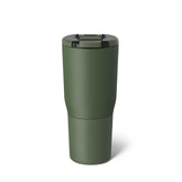 BrüMate Nav 25oz leakproof lid closeup demonstrates a secure seal for travel.
