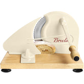 Brvclon bread slicer showing thickness scale for precise slices in home baking