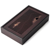 Bsigo Bamboo Tea Tray with a smooth surface for easy cleaning and elegant presentation.
