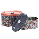 BSTKEY 2-pack cookie tins front view, stylish storage for cookies and pastries.