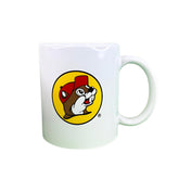 Buc-ee's ceramic beaver mug front view with durable glaze for daily coffee