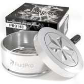 BudPro ProH3 heat-management cover balances coals for richer hookah flavor.