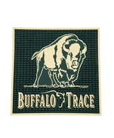 Buffalo Trace Bar Mat green 12x12 close-up with rugged rubber grip