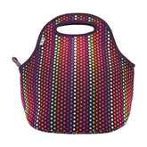 BUILT Gourmet Getaway lunch tote in blue neoprene keeps meals cool during transport.
