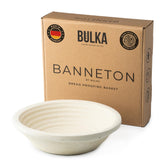 Bulka large round banneton top view for shaping large loaves