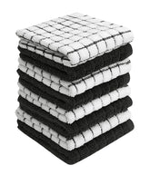 Bumble Dish Towels 8-pack stack shows soft 100% cotton fibers for daily use.