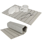 Bunmery large stone drying mat 24x16 for fast countertop dryness.
