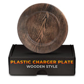 BURIUS Valentine plastic chargers, 13-inch round set, ideal for festive table settings and events.