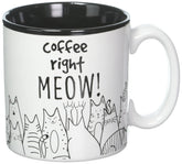 Burton+BURTON BnB Cat Lovers Mug, front view, black interior, ideal for warm beverages.