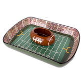 Burton football stadium chip and dip set with removable dip dish for easy serving.