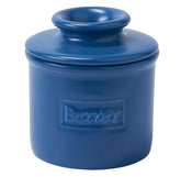 Butter Bell Original Crock in navy matte keeps butter fresh on the counter