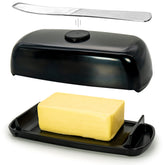 Butter Hub extra large butter dish with lid and knife for neat servings