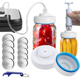 BUVLIVU wide-mouth jar sealer in action for airtight storage
