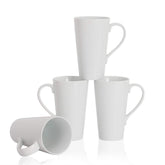 Buyajuju large 16oz white coffee mug set front view, ideal for generous morning coffee.