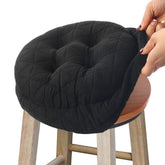 Buyue round bar stool cushion, 14-inch diameter, plush padding for comfortable seating.
