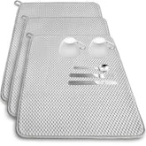 Bvrbaory 3-pack gray dish drying mats for organized counter drying