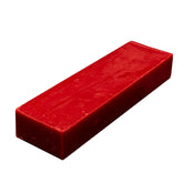 BW Blended Waxes red cheesemaking wax block close-up for rind formation.