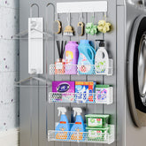 Bwesdero heavy duty magnetic shelf attached to a washer for organized laundry storage