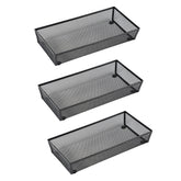 BYCY 3-pack mesh drawer organizers neatly arranged for utensils and gadgets in a drawer