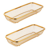 BYEGOU Gold mesh drawer organizer in a drawer for tidy storage and quick access