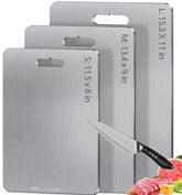 BYEHOVOO titanium cutting board small double-sided for fruits and vegetables, easy to clean.