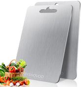 BYEHOVOO titanium cutting board top view for clean prep and storage
