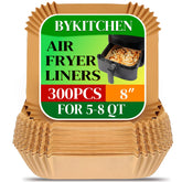 BYKITCHEN 300-piece pack of disposable airfryer liners for easy cleanup